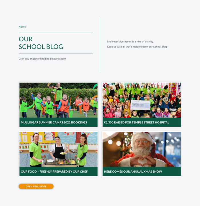 Montessori School Website Blog Section